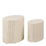 Mice Oval Coffee Table Set in Light Oak - Image 3
