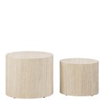 Mice Oval Coffee Table Set in Light Oak - Image 2