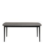 Montreux Rectangular Extending Dining Table in Black 180-219 cm - Image 2
