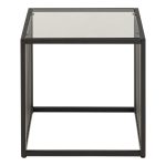 Strington Side Table in Black with Glass Top - Image 2