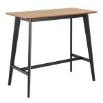 Roxby Bar Table Included 2 Roxby Bar Stool, Black and Oak - Image 2