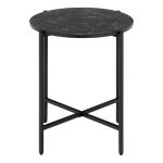 Lamoine Round Side Table in Matt Black - Image 2