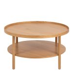 Banbury Round Coffee Table in Oak 80x42cm - Image 2