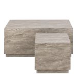 Dice Coffee Table Set in Grey Marble - Image 2