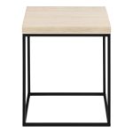 Barossa Coffee Table with Travertine Rough Paper Top & Black Powder Steel Base 40cm - Image 2