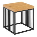Strington Side Table in Black and Oak - Image 3