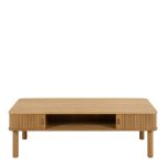 Langley  Coffee Table Sliding Door in Oak - Image 2