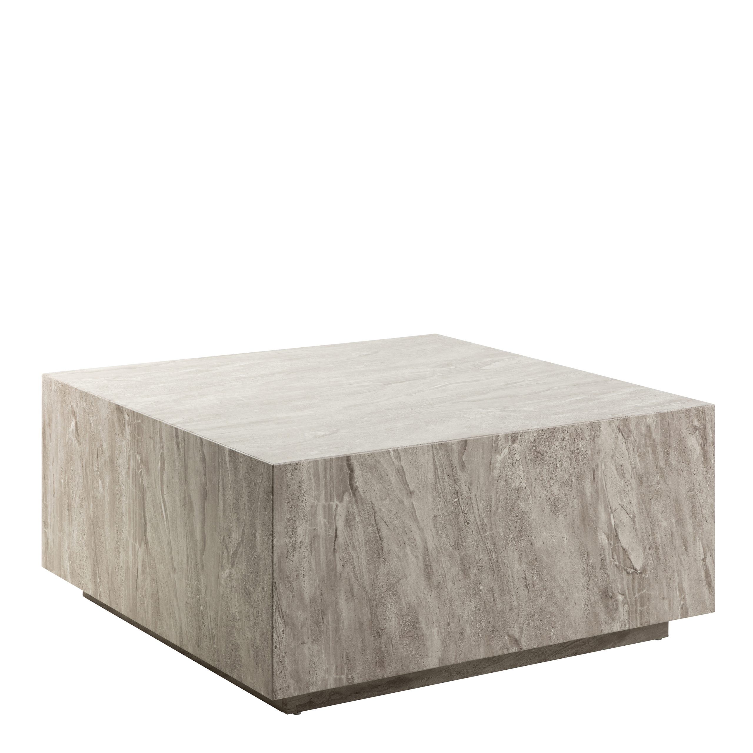 90A0000104953_1 Dice Square Coffee Table in Grey Marble 90x90x42cm - Image 1