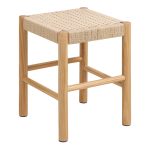 Alvin Weaved Stool in Off White - Image 3