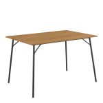 Peru Rectangular Dining Table in Wild Oak 120x80cm - Image 3