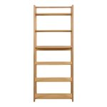 Ludza Rectangular Bookcase With 6 Shelves in Oak - Image 2