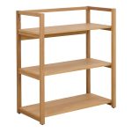 Ludza Rectangular Bookcase With 3 Shelves in Oak - Image 3