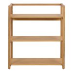 Ludza Rectangular Bookcase With 3 Shelves in Oak - Image 2