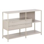 Seaford Grey Storage Unit with 2 Drawers and 3 Shelves - Image 2