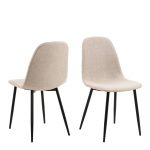 Celia Dining Chair in Beige Set of 4 - Image 3