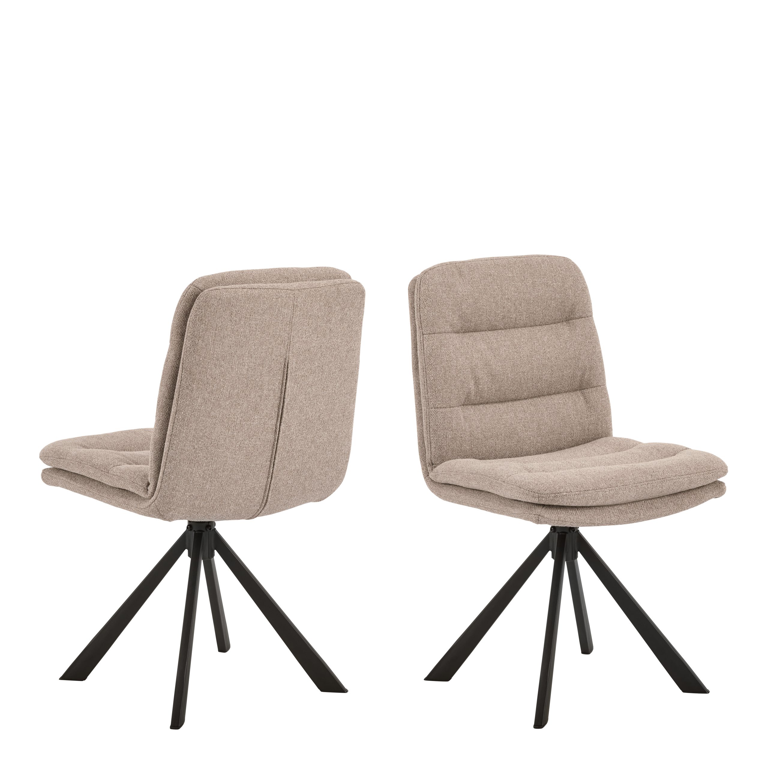 90A0000109542_1 Dean Beige Swivel Dining Chair Set of 2 - Image 1