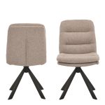 Dean Beige Swivel Dining Chair Set of 2 - Image 2