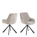 Carrie Swivel Dining Chair in Sand Set of 2 - Image 3