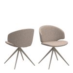 Ella Swivel Beige Dining Chair