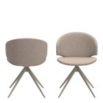 Ella Swivel Beige Dining Chair - Image 2