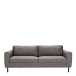 Omaha 3 Seater Sofa in Basel Light Grey Fabric - Image 2