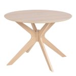 I_Duncan Round Dining Table in White Oak 105cm includes 4 Cassandra Dining Chairs with Armrest in White Oak - Image 2