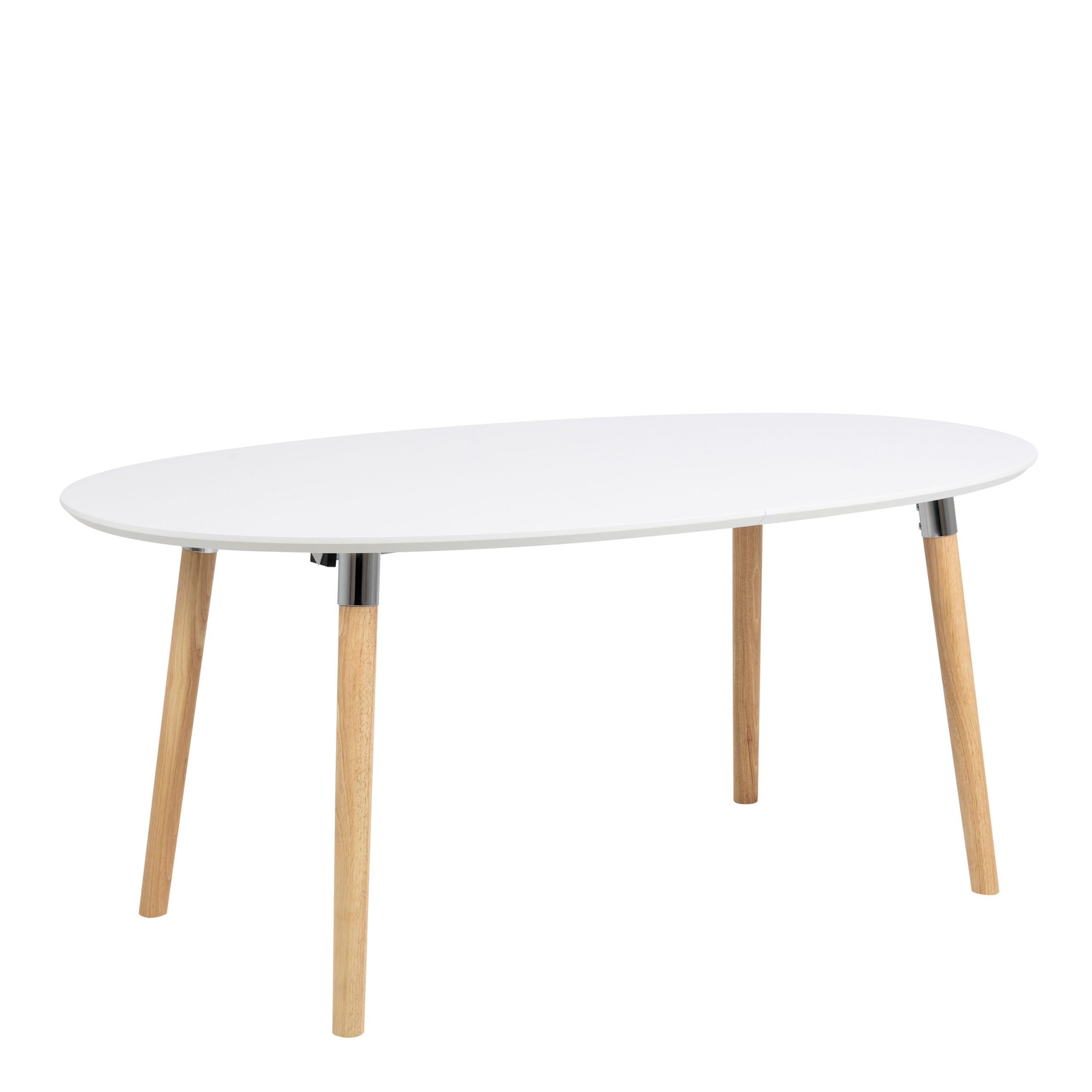 90AH000013704_1 Belina Oval Dining Table in White & Oak - Image 1