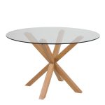 Heaven Round Dining Table with Glass Top 119x75.5cm