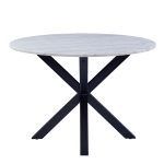 Heaven Round Dining Table with White Polished Marble Top - Image 2