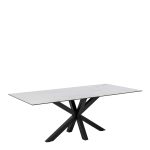 Heaven Dining Table with Ceramic White Top 200cm