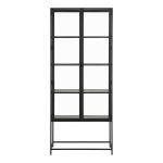 Seaford Tall Black Metal 2 Door Display Cabinet - Image 2