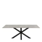 Heaven Dining Table with Ceramic Grey Top 200cm - Image 2