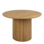 Yale Dining Table in Oak 120cm includes 4 Ines Dining Chairs in Olive Green - Image 2