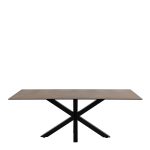 Heaven Dining Table with Ceramic Rusty Brown Top 200cm - Image 2