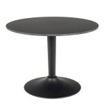 Malta Ceramic Round Coffee Table in Matt black 60x45cm - Image 3
