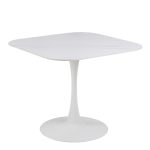 Malta Ceramic Square Dining Table in White - Image 2