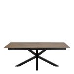 Heaven Extendable Dining Table with Ceramic Rusty Brown Top 200cm - Image 2