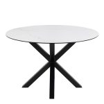 Heaven Round Dining Table with Ceramic White Top - Image 2