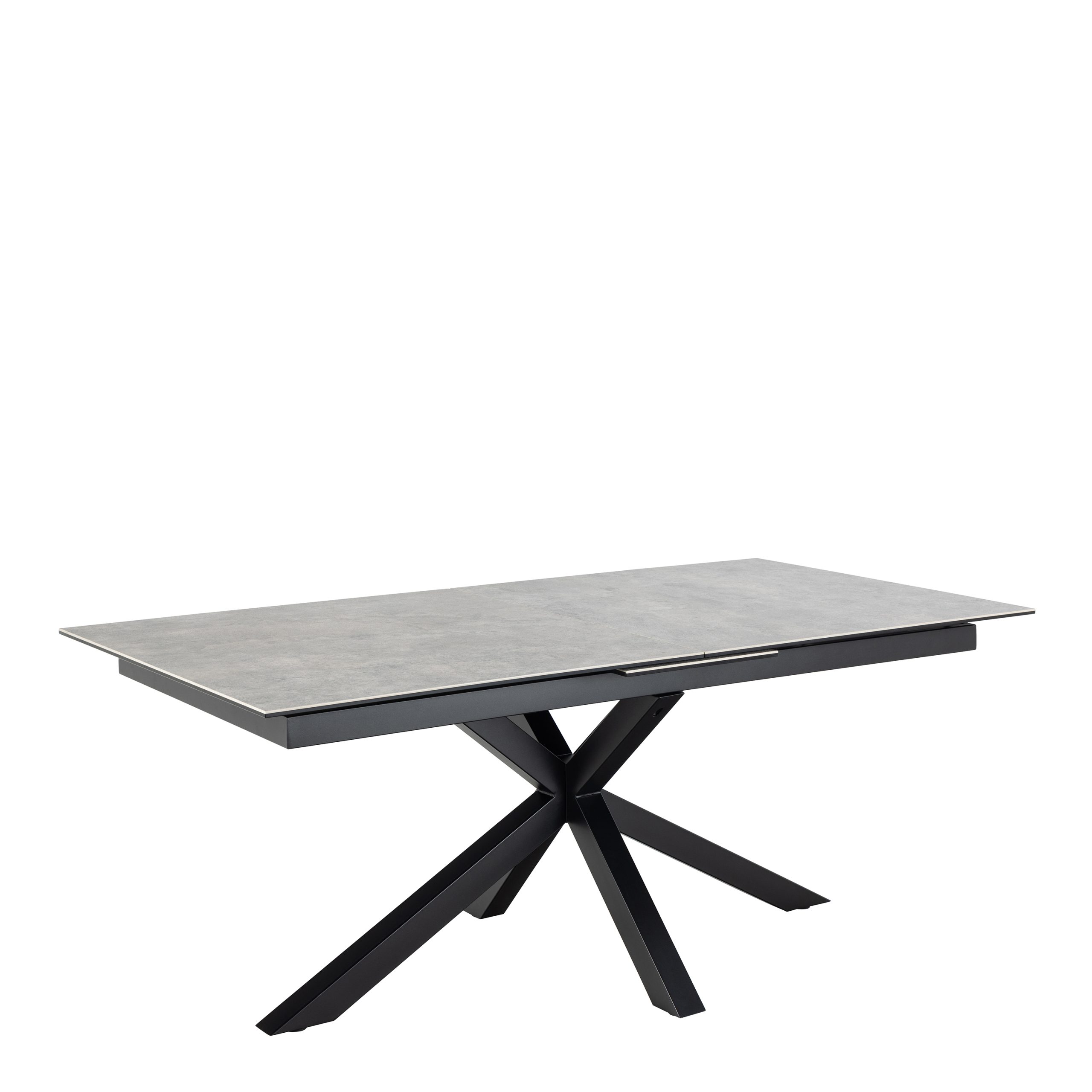 90AH000023262_1 Heaven Extendable Dining Table with Ceramic Grey Top 200cm - Image 1