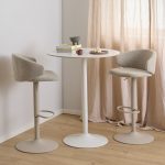 Malta Round Bar Table in Ceramic White - Image 2