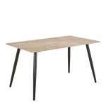 Wicklow Ceramic Dining Table Brown/Black 140-80cm includes 4 Brooke Dining Chairs in Monza Beige - Image 2