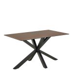 Heaven Dining Table with Ceramic Rusty Brown Top 135x80cm includes 4 Dean Beige Swivel Dining Chairs - Image 2