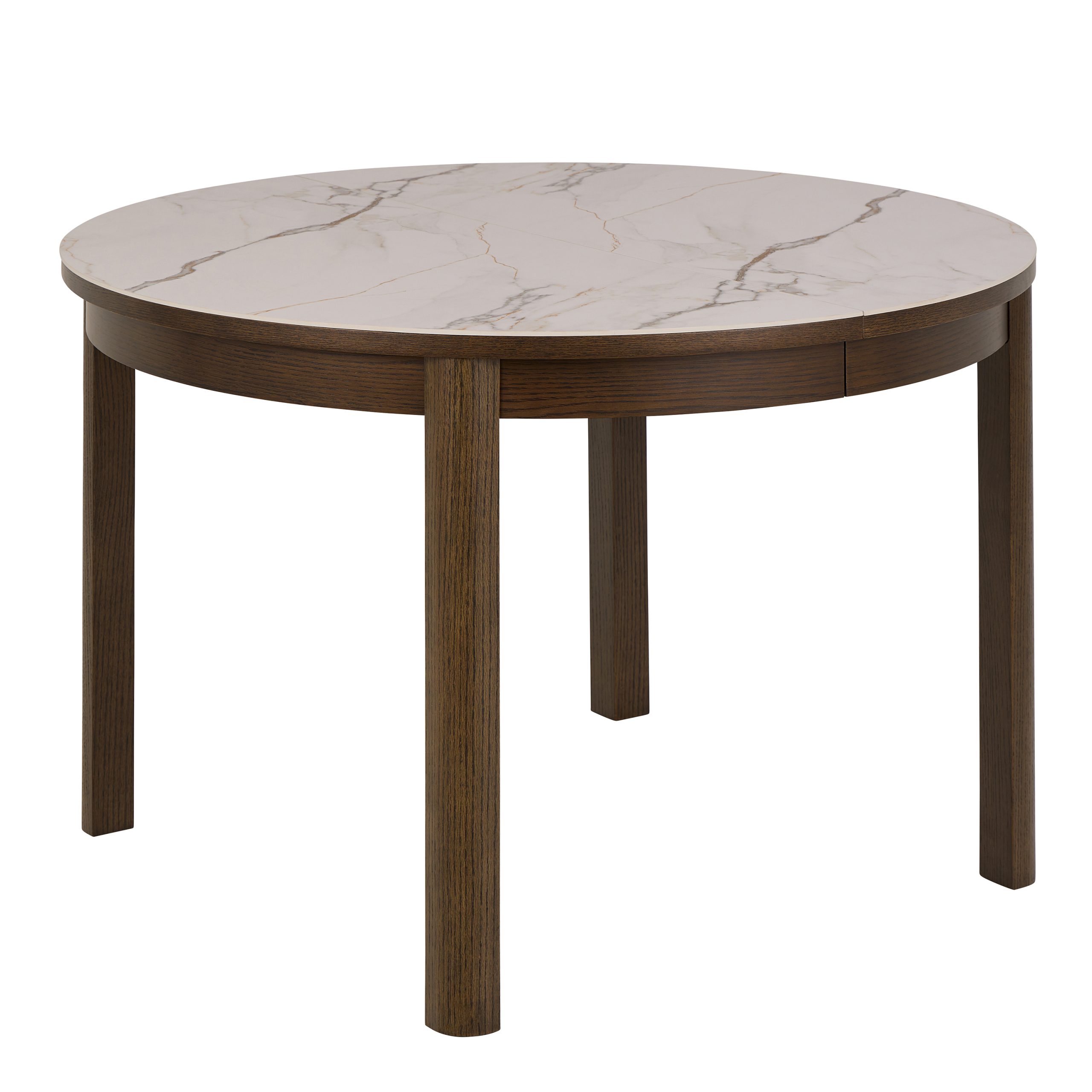 90AH000024876_1 Southampton Round Extendable Dining Table in Cream Ceramic 120cm - Image 1