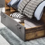 Brooklyn Underbed Drawer in Walnut and Dark Matera Grey