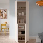 Alice Springs 4 Door Tall Storage Cabinet with Push-to-Open Doors in Sand - Image 3