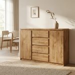 Fribo 2 Door 4 Drawer Sideboard in Oak