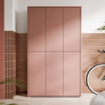Alice Springs Tall Shoe Cabinet with 6 Doors Push-to-Open in Terracotta