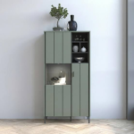 Arundel 2 Door Display Cabinet in Green/Grey
