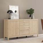 Madrid Sideboard 2 Doors  3 Drawers in Jackson Hickory Oak