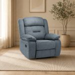 Novie Recliner Sofa Grey Fabric Armchair
